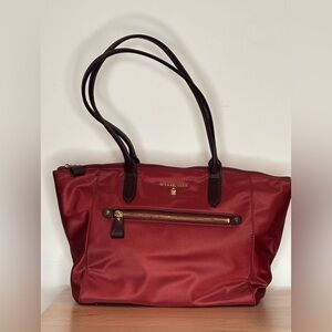 Michael Kors Red Structured Tote with Glossy Finish